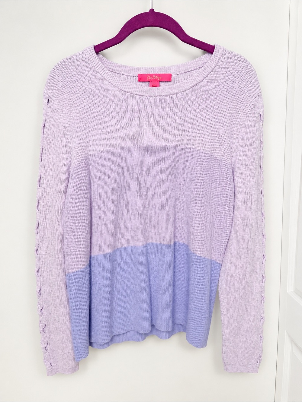 Lilly Pulitzer Pastel Lavender Knit Sweater XL